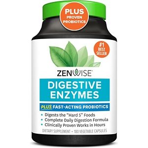 Zenwise Probiotic Multi Enzymes with Probiotics and Prebiotics, 180 Capsules