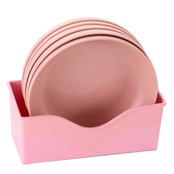 1 Set Snack Plate Fruit Cake Snacks Dessert Serving Tray Pink (Available On Request)