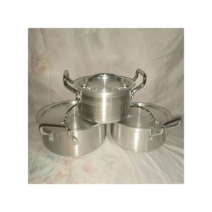 3 Sets Stainless Steel Cooking Pot (16cm,18cm And 20cm) (Available On Request)