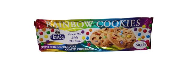 Merba Rainbow choc Cookies 150g