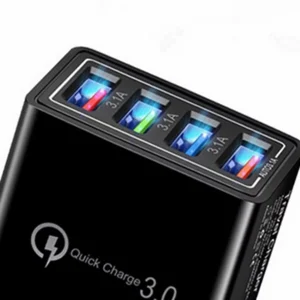 4 USB Port Charging Station | 3.1A Power Multi Port Adapter