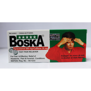 Boska Paracetamol 500g Fast Pain Relief ? 20 Tablets
