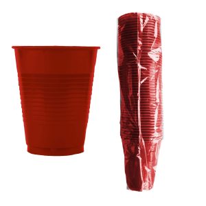 Disposable Eco Plastic Red Cup x 50