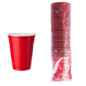 Disposable Red Flip Cup x 50