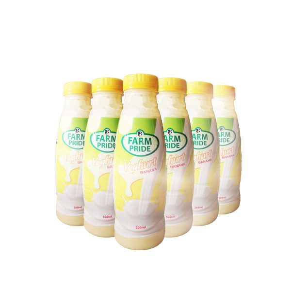 Farm Pride Banana Yoghurt 500ml x 12