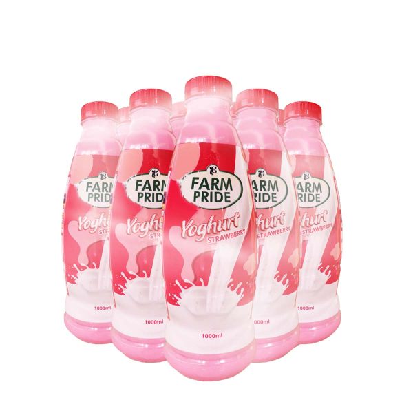 Farm Pride Strawberry Yoghurt 1 Liter x 9