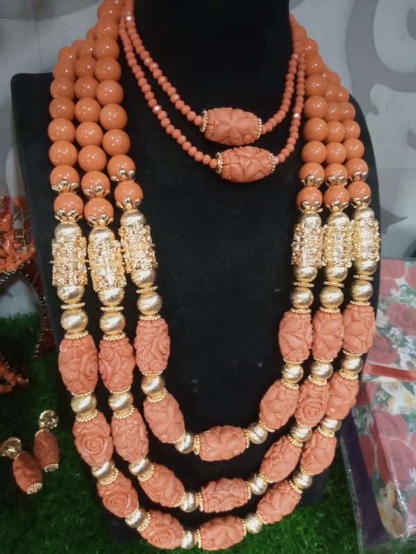 Her Chief Mrs Coral Beads + Earrings + Bangles + Scentirabian Perfume