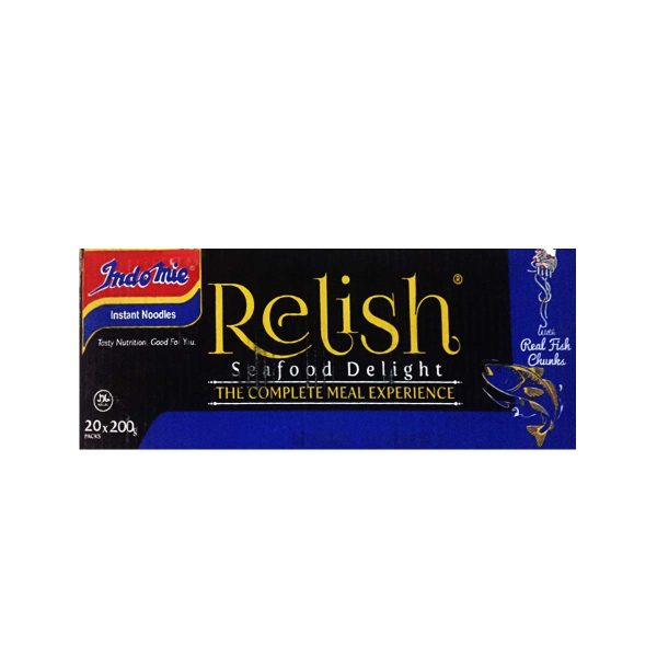 Indomie Instant Noodles Relish Seafood Delight 200g x 20