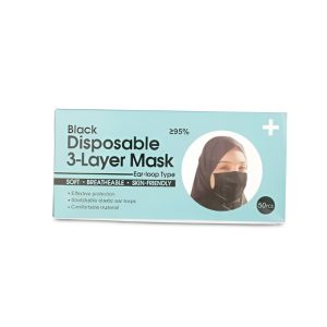 Disposable Black Face Mask x50