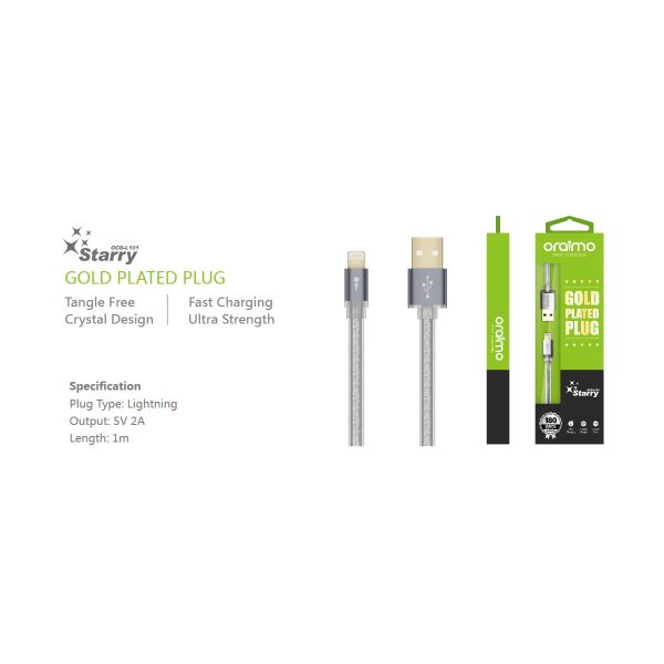 Oraimo Starry OCD-L101 Gold Plated Plug Lightning Cable