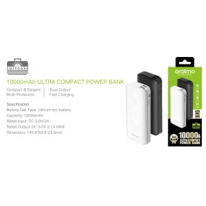 Oraimo Suitcase OPB-B104D Ultra Compact Power Bank 10000mAh
