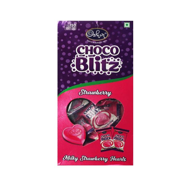Oshon Choco Blitz Strawberry Flavoured Chocolate 4.25g x 100