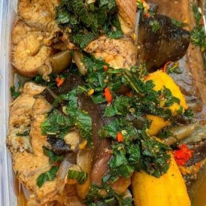 2 Litres Giant Full size Catfish + Plantain(up to 2 Servings)