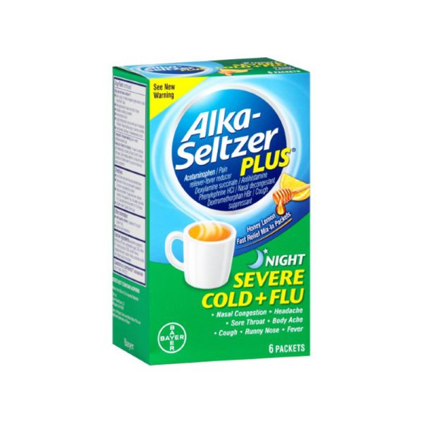 Alka-Seltzer Plus Night Cold & Flu Packets X 6