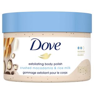 Dove Macadamia & Rice Milk Body Scrub/Polish 10.5 oz
