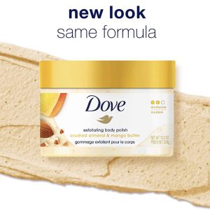 Dove Crushed Almond & Mango Butter Body Scrub, 10.5 oz