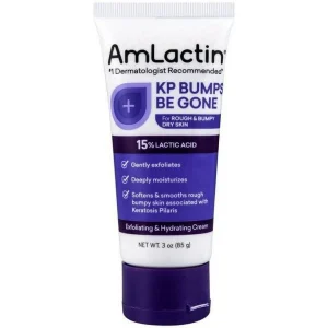 AmLactin KP Bumps Be Gone, Exfoliating & Hydrating Cream, 3 oz (85 g)