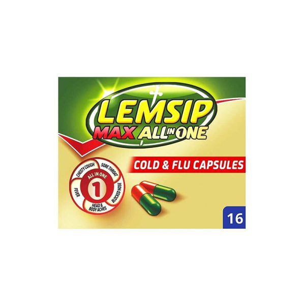 Lemsip Max All In One Cold and Flu Capsules X16