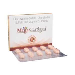 Mega Cartigen 750mg, 600mg, 1000I.U Tablet