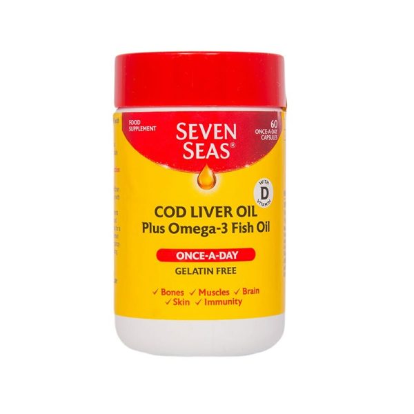 Seven Seas Cod Liver Oil Plus Mega 3 Fish Oil Capsules X60