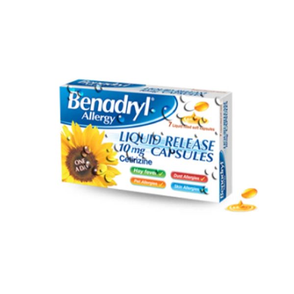Benadryl Allergy 10Mg Liquid Release Capsules