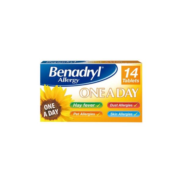 Benadryl Allergy One A Day Tablets X14