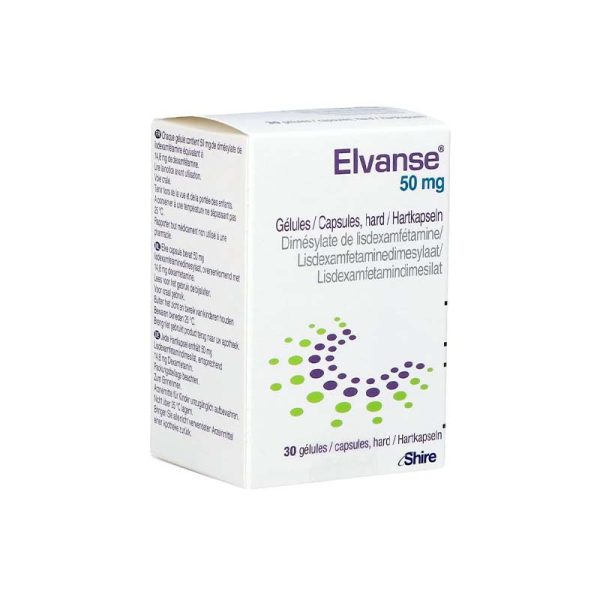 Elvanse (Lisdexamfetamine) 50Mg Caps X28