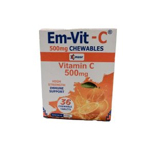 Em-Vit-C 500Mg Chewable Tablets X36