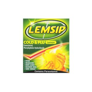 Lemsip Cold & Flu Lemon Satchets X5