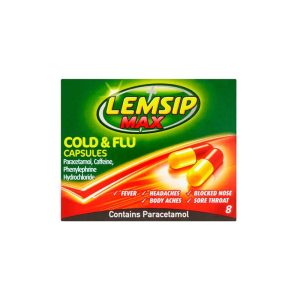 Lemsip Max Cold & Flu Capsules X8
