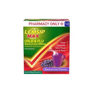 Lemsip Max Cold & Flu Sachet By 10 Blackcurrant