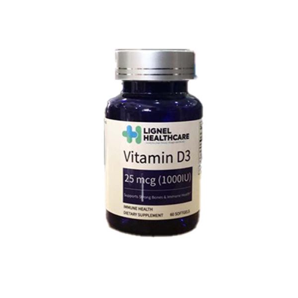 Lignel Vitamin D3 25Mcg(1000Iu) Softgels X60