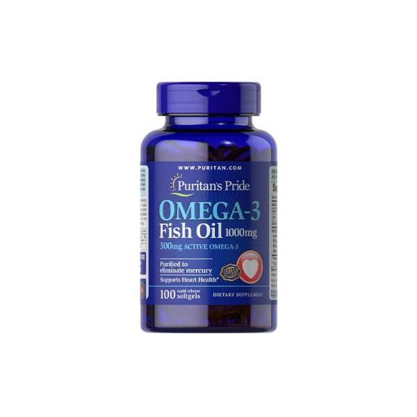 Puritans Pride Omega 3 Fish Oil 1000Mg Softgels X100