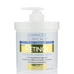 Advanced Clinicals Retinol Anti-Aging Face & Body Cream, 16 Oz