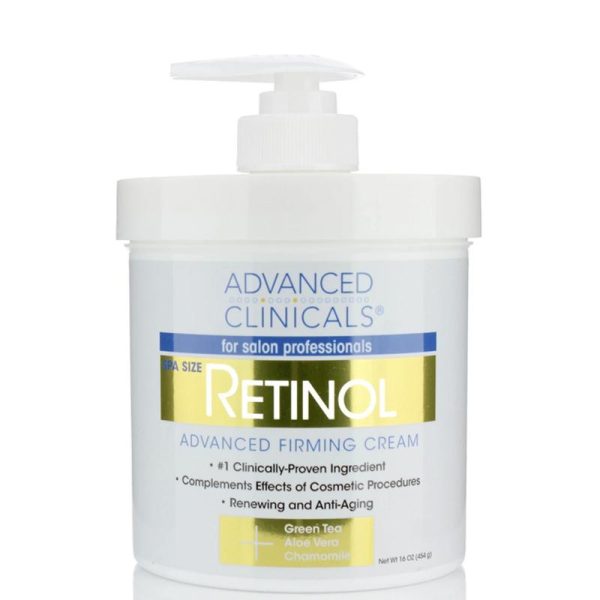 Advanced Clinicals Retinol Anti-Aging Face & Body Cream, 16 Oz