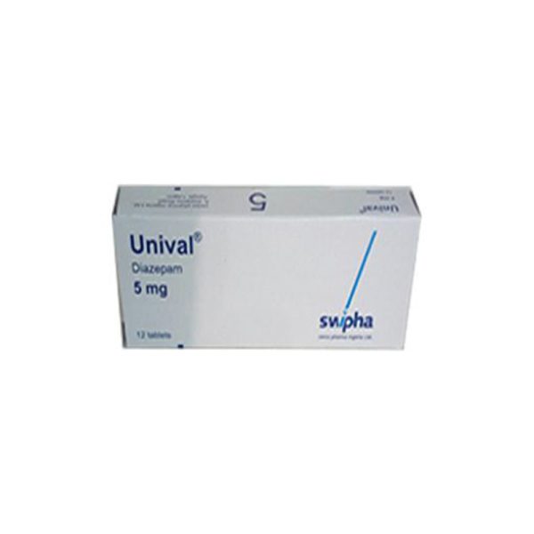 Unival(Diazepam ) 5Mg Tablets X12