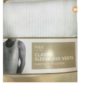 2 In 1 M&S Classic Sleeveless Singlet ? White