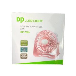 Dp-7609 Rechargeable 3 Speed Fan With 4SMD Lighting