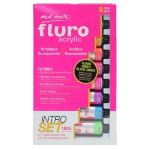 Monte Marte Fluro acrylic 18ml set of 8