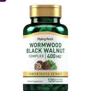 Piping Rock Wormwood Black Walnut Capsules 400mg | 120 Count | Herbal Extract Complex | Non-GMO, Gluten Free Supplement