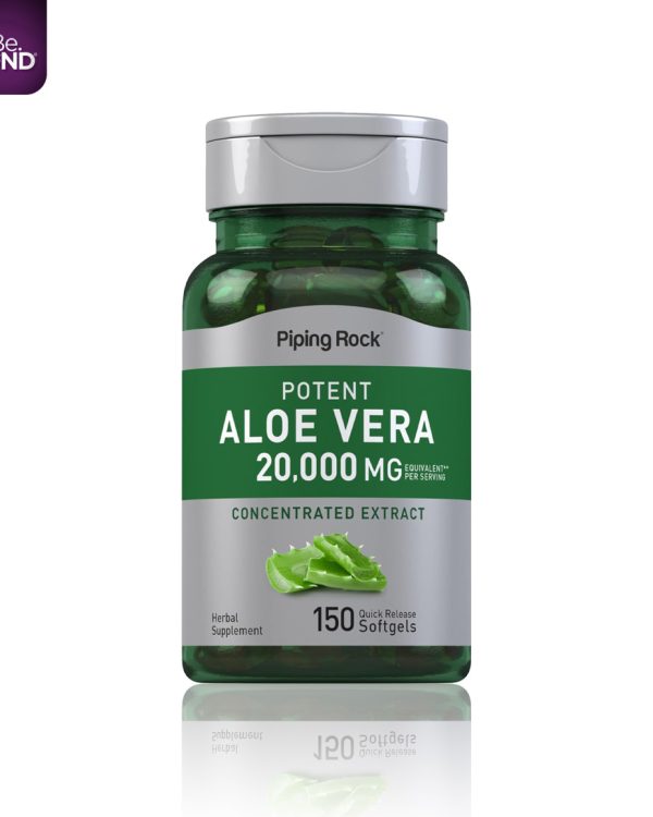 Piping Rock Aloe Vera Capsules 20000mg | 150 Softgels | Concentrated Extract Supplement | Non-GMO, Gluten Free