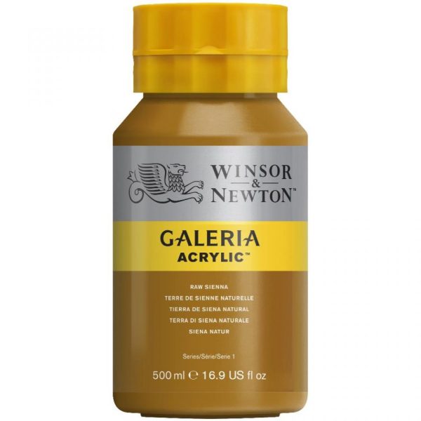 Winsor and Newton Galeria Acrylic- Raw Sienna 500ml