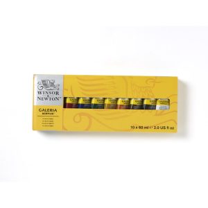 Winsor And Newton Galeria Acrylic 10x60ml Tube Set