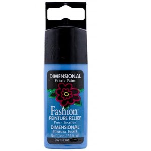Plaid Fashion Dimensional Fabric Paint | Blue