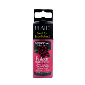 Plaid Fashion Dimensional Fabric Paint | Bright Pink