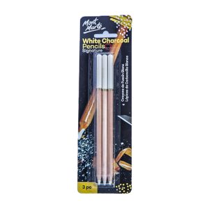 Mont Marte 3pcs White Charcoal Pencils Signature