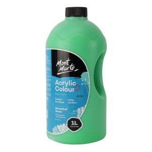 Mont Marte Signature Acrylic Paint Pump Bottle 1L ? Monastral Green