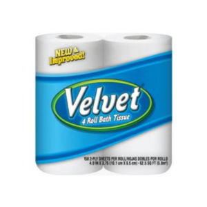 Velvet Bathroom Tissue 4rl