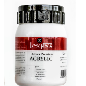 Lavender Acrylic Paint- Titanium White 500ml