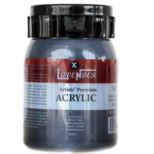 Lavender Acrylic Paint- Ivory Black 500ml